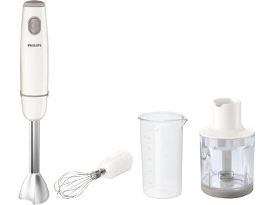 Stavblender ProMix, 550W, incl. chopper & pisker, metal/hvid